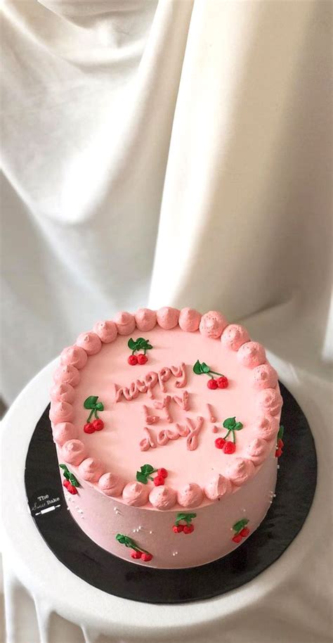 Cute Birthday Cake Ideas Pink Buttercream Birthday Cake Atelier