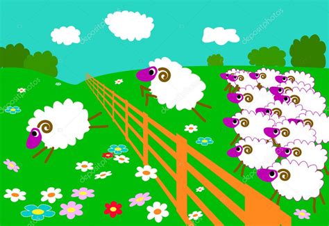 Sheep jumping over fence Stock Vector Image by ©shoshina #9447366