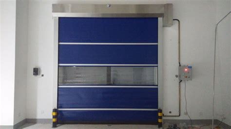 Industrial PVC High Speed Rolling Shutter Doors Automatic Plastic