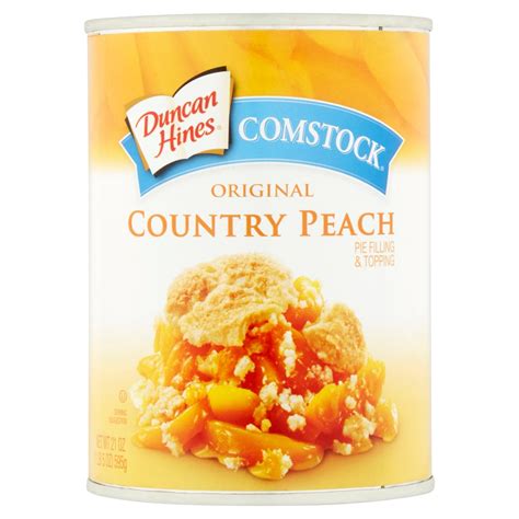 Comstock Original Country Peach Pie Filling Or Topping 21 Oz Walmart