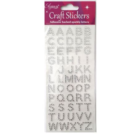 Sticker Mm Alphabet Strass Transparent Planche De Lettres