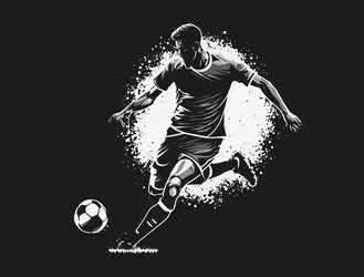 Soccer Player Kicking Ball Royalty Free Vector Image