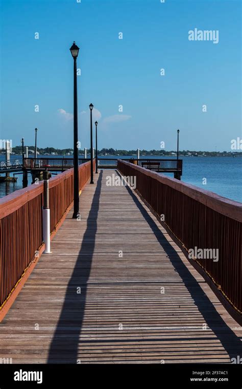 Pier And Boardwalk In Historic Downtown Stuart Florida St Lucie River