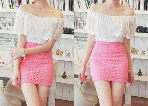 Very Cute High Waisted Skirt Two Piece Skirt Set Mini Skirts Glamour