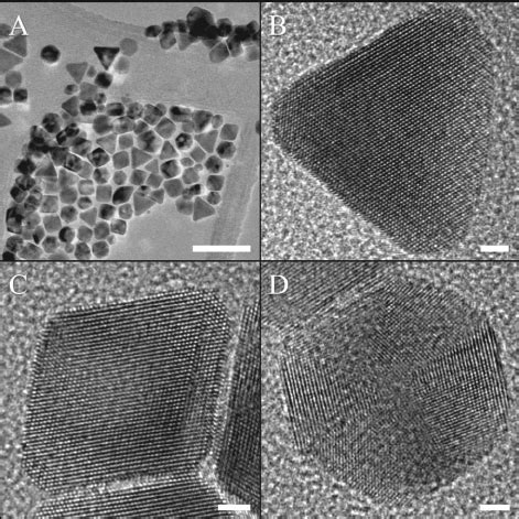 A Low Magni Fi Cation TEM And B D HRTEM Images Of Faceted Pd NPs