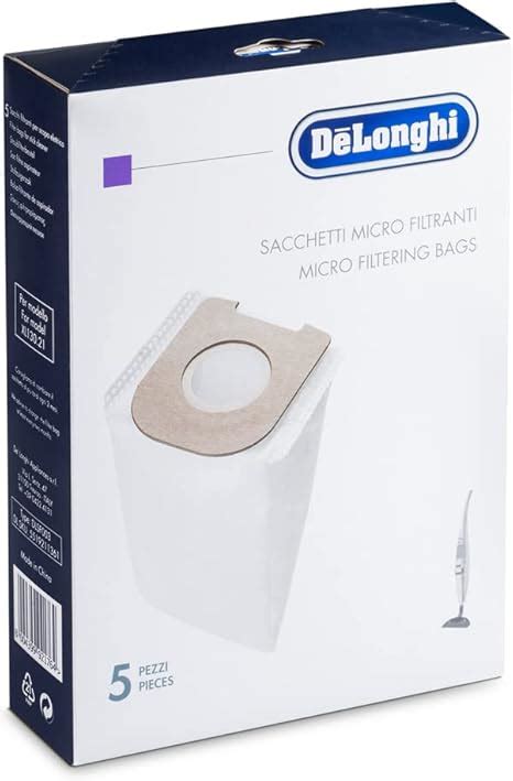 Kit 5 Sacchi Microfibra Per Aspirapolvere DELONGHI Ricambi Scopa