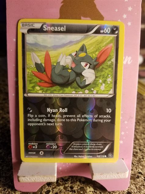 Sneasel Reverse Holo Pok Mon Xy Steam Siege Tcg Card Near