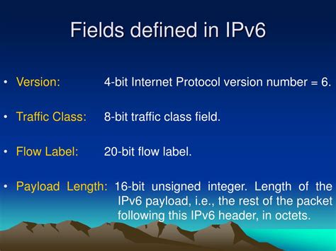 Ppt Ipv6 Specification Rfc 2460 Powerpoint Presentation Free Download Id 5851687