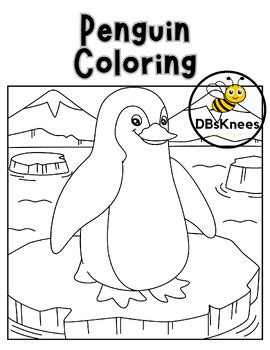 Penguin Day Coloring Page April By Dbsknees Tpt