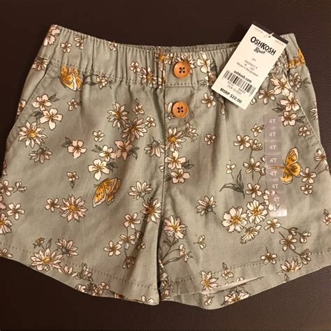 Oshkosh B Gosh Bottoms New Osh Kosh Floral Sage Green Shorts