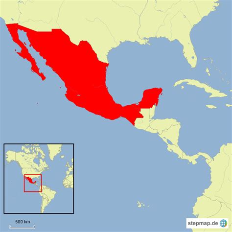 Stepmap Mexiko Landkarte F R Nordamerika