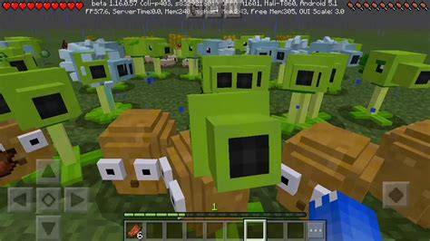 Minecraft Plant Vs Zombie Mod Gameplay Youtube