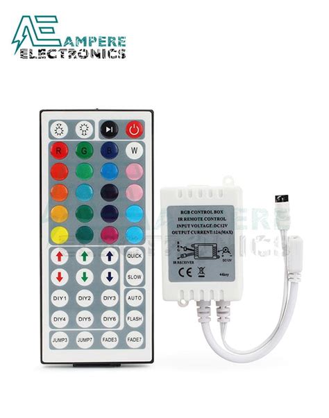 44 Key IR Remote Controller For RGB LED Strip Ampere Electronics