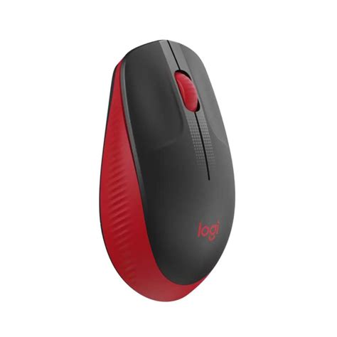 Mouse Ptico Logitech M Sem Fio Dpi Vermelho Preto