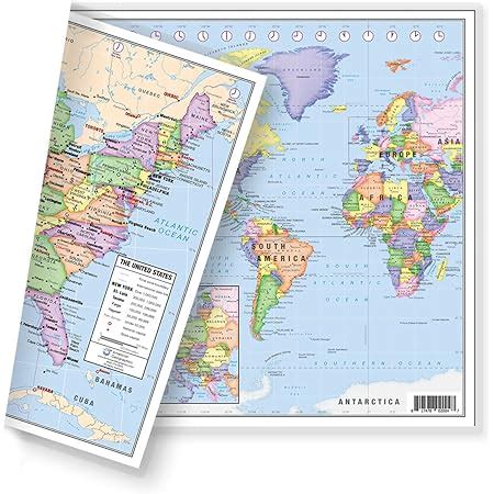 Laminated Usa Map X Wall Chart Map Of The United States Of