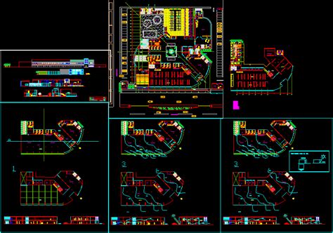 Centro Comercial En Autocad Librería Cad