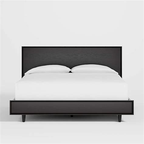 Tate Black Queen Wood Bed Reviews Crate And Barrel