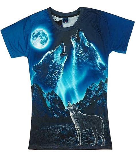 Wolves Howling At The Moon T Shirt Etsy