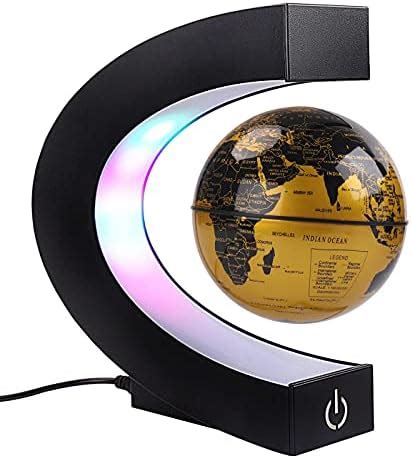 Senders Floating Globe With LED Lights C Shape Magnetic Levitation