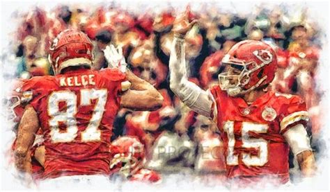 Patrick Mahomes and Travis Kelce Art Print