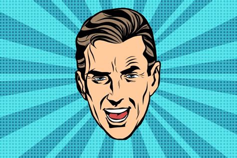 Retro Man With A Poster Pop Art Royalty Free Vector Image