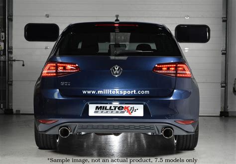 Milltek Sport Cat Back VW Golf GTI MK7 5 Resonated Cerakote Black