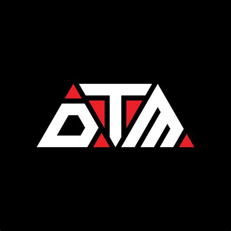 DTM triangle letter logo design with triangle shape. DTM triangle logo design monogram. DTM ...