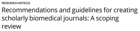 51 recommandations pour créer une revue scientifique et éviter les