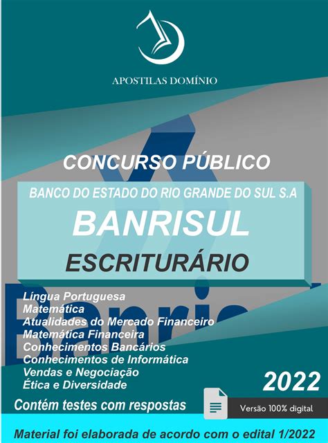 Apostila Banrisul Escritur Rio Apostilas Dom Nio Hotmart