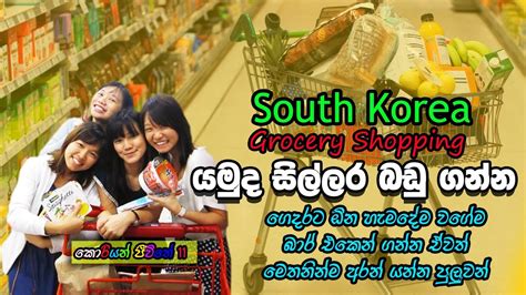 Koreanlife vlog11 යමද කරයන කඩකට සලලර බඩ ගනන Grocery