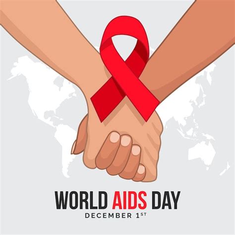 Premium Vector World Aids Day With Ribbon