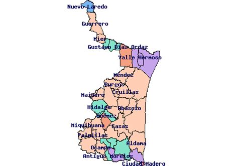 Mapa de tamaulipas con nombre - Imagui