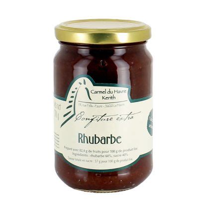 Confiture De Rhubarbe 370 G HAVRE KERITH Carmel Du