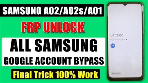 Samsung A Frp Bypass Google Account Unlock Android Youtube