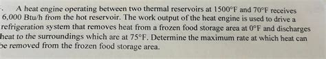 Solved A Heat Engine Operating Between Two Thermal Chegg