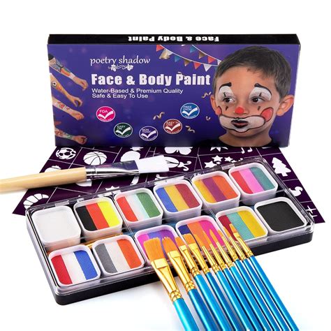 CCbeauty Professional Rainbow Face Paint Kit Algeria Ubuy