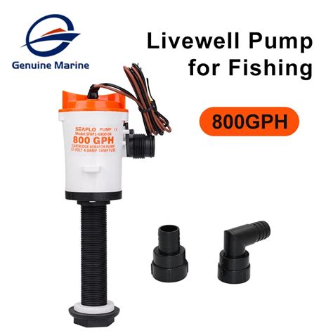 Seaflo 800GPH 12V Livewell Aeration Pump Bait Water Pump Live Bait Tank