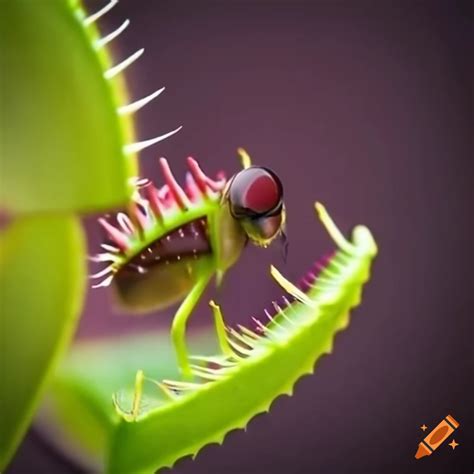 Several Angry Venus Fly Traps With Eyes About To Eat A Fly On Craiyon