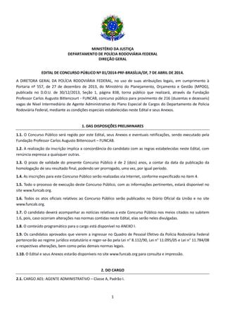 Concurso Prf Edital Para Mais De Mil Vagas De Agentes