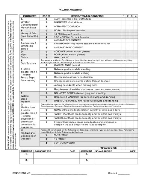 Delaware Fall Risk Screening Tool Download Printable Pdf Templateroller Images And Photos Finder