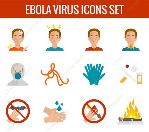 Ebola Disease Icons Illustration Stock Image F019 8777 Science