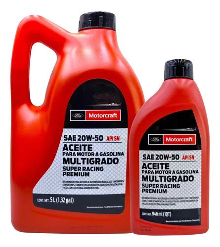 Aceite 20w50 Motorcraft Multigrado 6 Litros