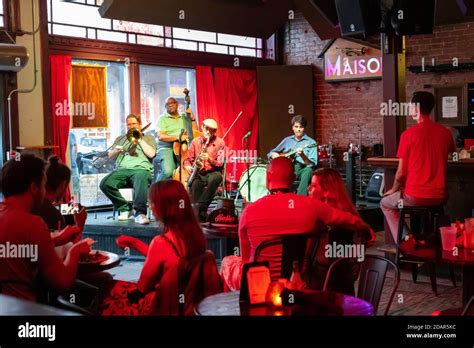 Jazz Band Performing In Maison Jazz Bar On Bourbon Street In New