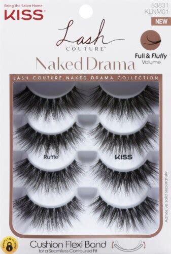 Kiss Lash Couture Naked Drama Full Fluffy Volume Lashes 01 Ruffle