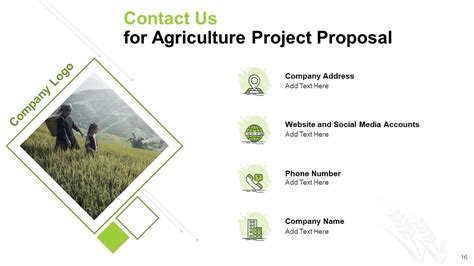 Agriculture Project Proposal Powerpoint Presentation Slides Presentation Graphics