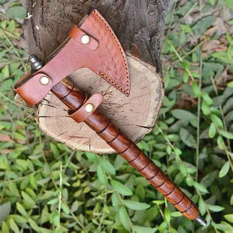 Hand Forged Damascus Steel Hatchet Tomahawk Hunting Viking A Inspire