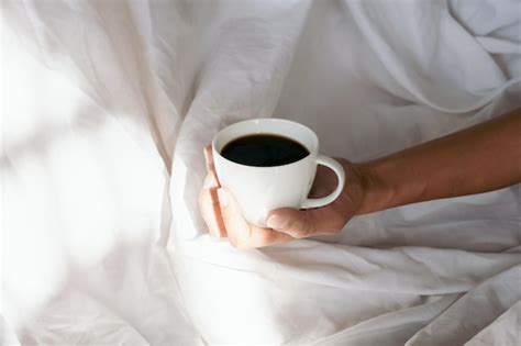 Premium Photo Time To Coffee In Bed Wake Up Early In The Morning