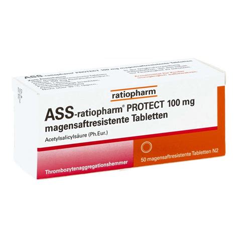 Ass Ratiopharm Protect Mg Magensaftresistent Tabletten Stk