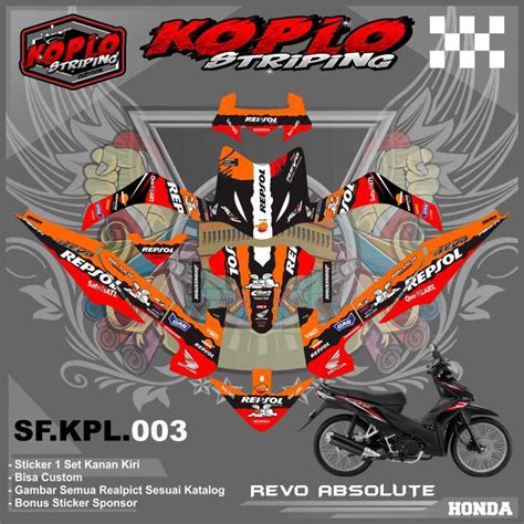 Sticker Decal Full Body Motor Honda Revo Absolute Sticker Decal Motor