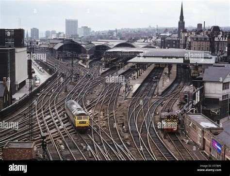 Railway station viewed from Newcastle Castle, Newcastle upon Tyne ...